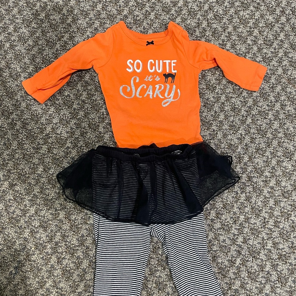 Carter's Orange and Black Halloween Costume Set